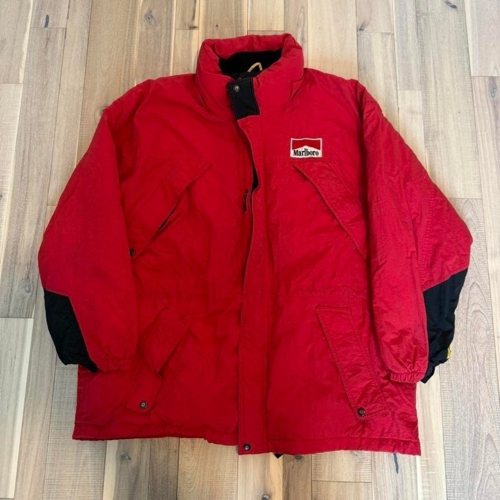 Y2k 2000s Marlboro red vintage ski jacket Sz XL
